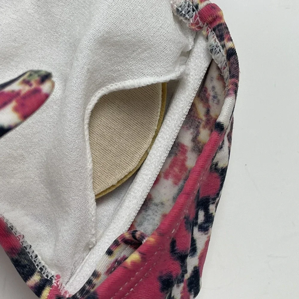 Lenny Bandeau 2 Piece Bikini Swimsuit Size‎ Medium Pink Southwestern Print
